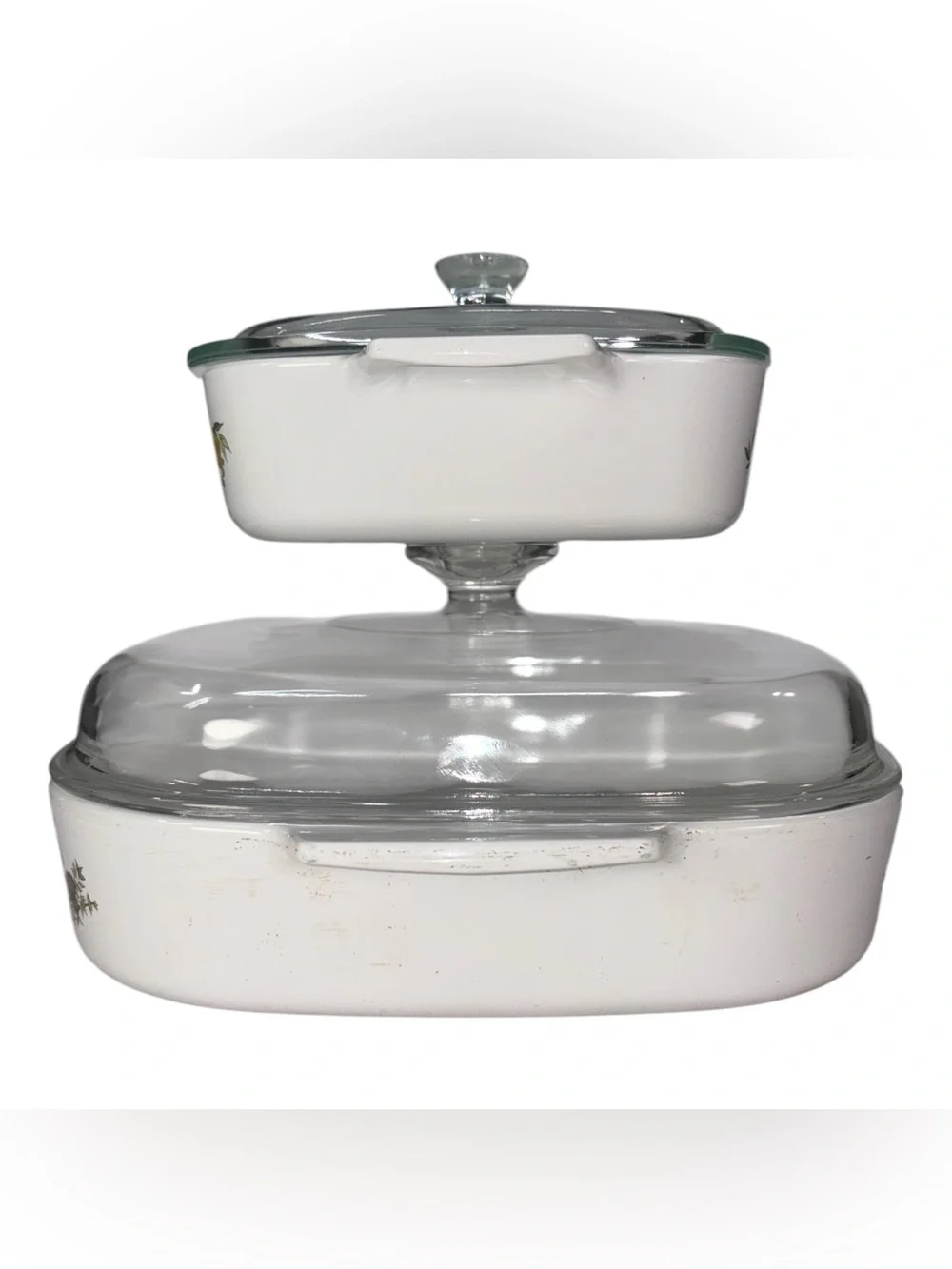 Vintage Corning Ware Spice of Life A-10-B & A-1-B Casserole Dishes with Lids